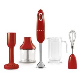 Smeg HBF22RDEU Frullatore a Immersione Red con 4 Accessori