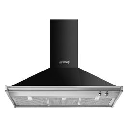 KD100HNE Estetica Classica Cappa a Parete Aspirante Classe energetica A+ 3 Velocità + Intensiva 830 m3/h Illuminazione LED 100 cm Nero
