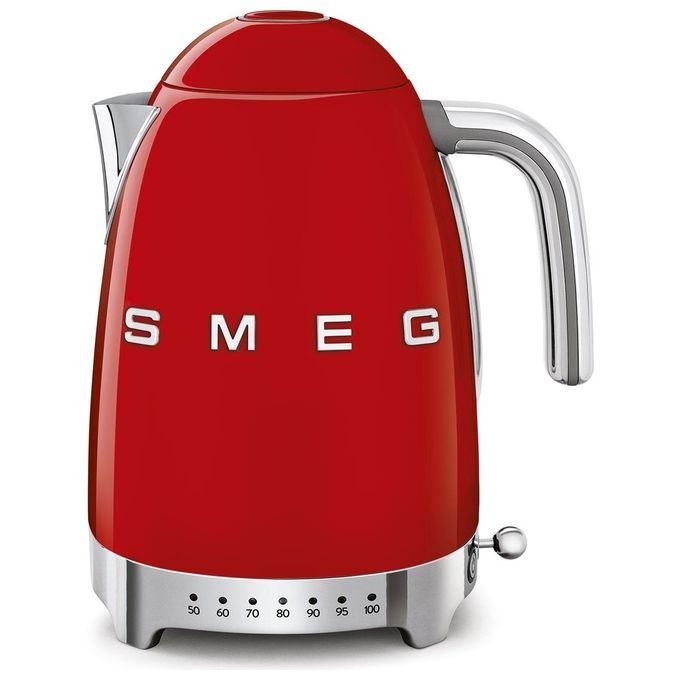Image of Smeg KLF04RDEU Estetica 50's Style Bollitore Elettrico a Temperatura Variabile Capacita' 1,7 Litri 7 Tazze Potenza 2400 W Rosso