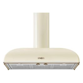KS89POE Cappa a Parete Aspirante Estetica Coloniale Classe energetica A 3 Velocita' Illuminazione LED Velocita' Intensiva 90 cm Panna