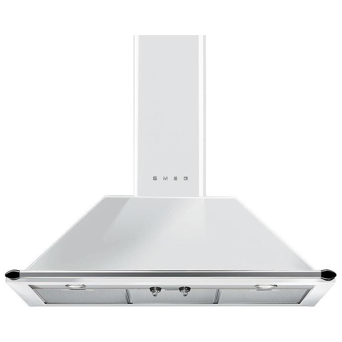 Smeg KT90BE Cappa a Parete Aspirante Estetica Victoria Classe energetica A 3 Velocita' Illuminazione LED Velocita' Intensiva 90 cm Bianco
