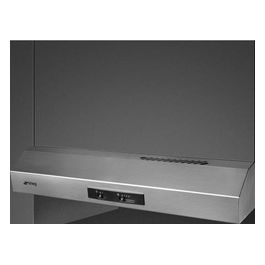 Smeg KTE60EX Cappa da Incasso a Vista Aspirante Estetica Universale Classe energetica D 3 Velocita' Illuminazione LED 60 cm Acciaio Inox