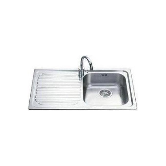 Smeg SP791S-2 Lavello da Incasso Standard Estetica Universale 1 Vasca + Gocciolatoio Sinistro 79 cm Acciao Inox