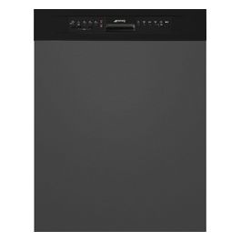 Smeg PL292DN Estetica Universale Lavastoviglie da Incasso con Frontalino a Vista 13 Coperti Classe energetica D 5 Programmi Nero