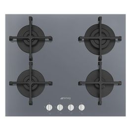 PV264S Piano Cottura a Gas 4 Zone Griglie in Ghisa 60 cm Argento