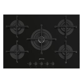 PV275B Piano cottura in vetro a Gas 70/75 cm Estetica Selezione 5 fuochi Nero