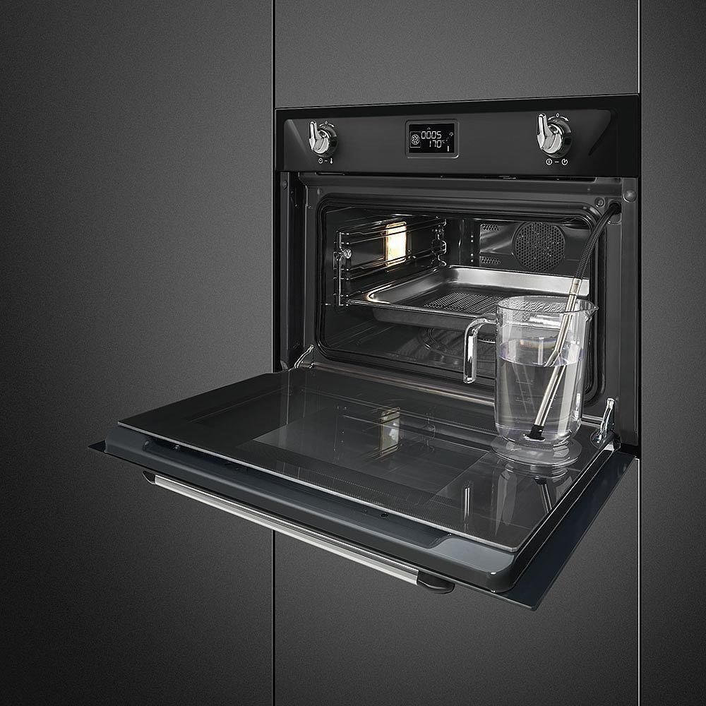 SMEG SF4920VCN1 Forno Compatto Combinato a Vapore Nero | Yeppon