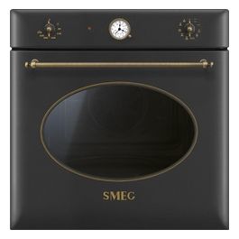 Smeg SF855AO Forno Elettrico Multifunzione da Incasso Estetica Coloniale Capacita' 70 Litri Classe energetica A 9 Programmi Vapor Clean 60 cm Antracite