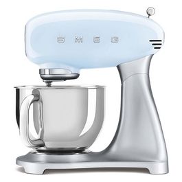 Smeg SMF02PBEU Estetica 50's Style Impastatrice Planetaria Robot da Cucina Capacita' 4,8 Litri Potenza 800 W 10 Livelli di Velocita' Azzurro