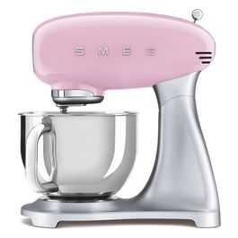 Smeg SMF02PKEU Estetica 50's Style Impastatrice Planetaria Robot da Cucina Capacita' 4,8 Litri Potenza 800 W 10 Livelli di Velocita' Rosa