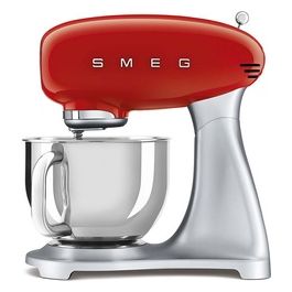 Smeg SMF02RDEU Estetica 50's Style Impastatrice Planetaria Robot da Cucina Capacita' 4,8 Litri Potenza 800 W 10 Livelli di Velocita' Rosso