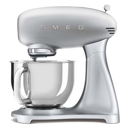 Smeg SMF02SVEU Estetica 50s Style Impastatrice Planetaria Robot da Cucina Capacita 4,8 Litri Potenza 800 W 10 Livelli di Velocita Silver