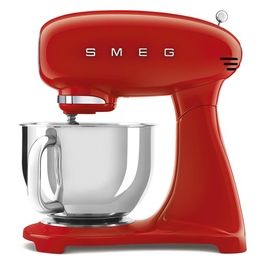 Smeg SMF03RDEU Estetica 50's Style Impastatrice Planetaria Robot da Cucina Capacita' 4,8 Litri Potenza 800 W 10 Livelli di Velocita' Rosso