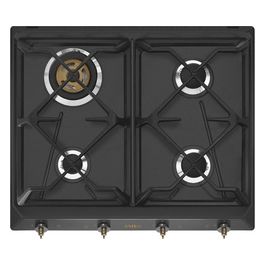 SRV864AOGH Piano Cottura a Gas 4 Zone Griglie in Ghisa Estetica Coloniale 60 cm Antracite