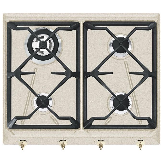 Smeg SRV864AVOGH2 Coloniale Piano cottura Gas 60 cm 4 fuochi Griglie in Ghisa Accensione Elettronica colore Avena