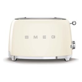 Smeg TSF01CREU Estetica 50's Style Tostapane 2 Fette 6 Livelli di Doratura Panna