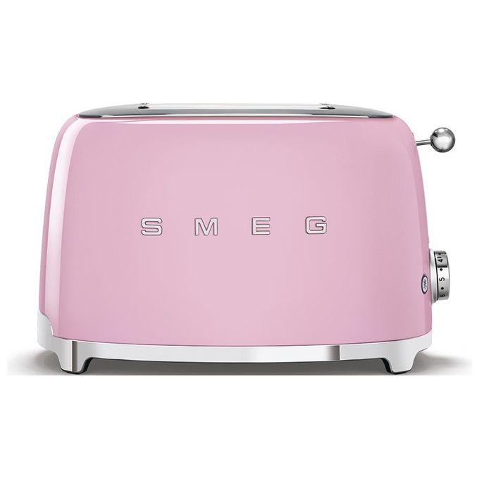 Smeg TSF01PKEU Estetica 50's Style Tostapane 2 Fette 6 Livelli di Doratura Rosa