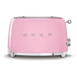 Smeg TSF01PKEU Estetica 50's Style Tostapane 2 Fette 6 Livelli di Doratura Rosa