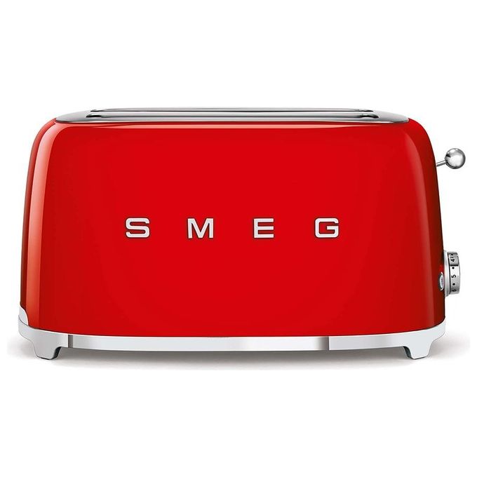 Smeg TSF02RDEU Estetica 50's Style Tostapane 4 Fette 6 Livelli di Doratura Rosso