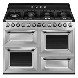 Smeg TR4110X-1 Estetica Victoria Cucina a Gas 3 Forni Elettrici 7 Fuochi Classe energetica A 110x60 cm Inox