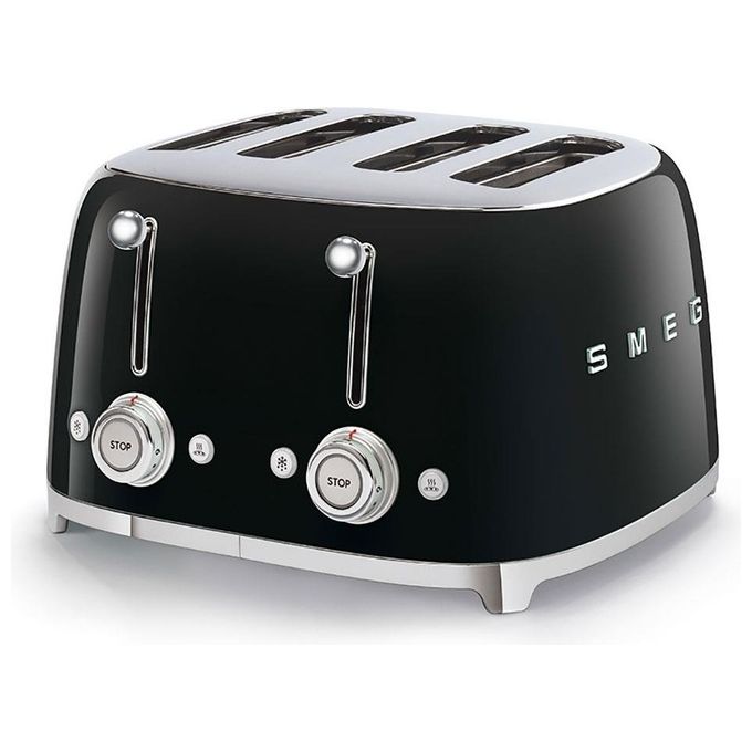 Image of Smeg TSF03BLEU Estetica 50's Style Tostapane 4 Fette 6 Livelli di Doratura Nero