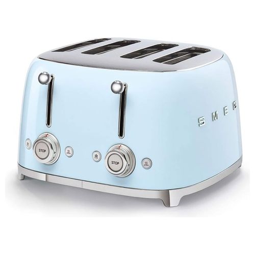 TSF03PBEU Estetica 50's Style Tostapane 4 Fette 6 Livelli di Doratura Azzurro