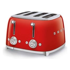 TSF03RDEU Estetica 50's Style Tostapane 4 Fette 6 Livelli di Doratura Rosso