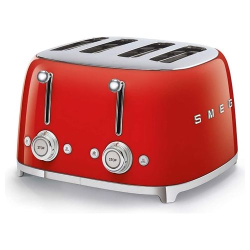 TSF03RDEU Estetica 50's Style Tostapane 4 Fette 6 Livelli di Doratura Rosso
