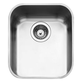 UM40 Alba Lavello Acciaio inox AISI304 Spazzolato da Incasso Sottotop 1 Vasca monostampo Acciao Inox 42x36cm UM40