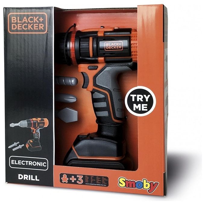 Smoby Trapano/Avvitatore Elettrico Colore Grigio e Arancione