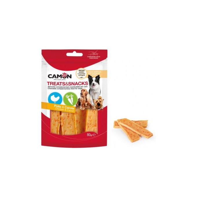 Snack Camon PolloeCarote Cani 80Gr 14Pz