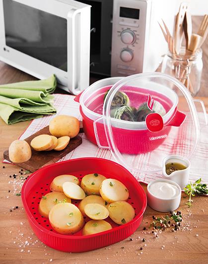 Snips Vaporiera per microonde Rossa 4Lt | Yeppon