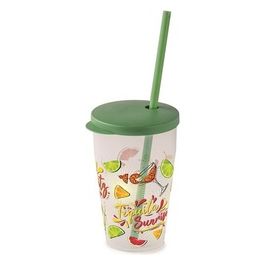Bicchiere con Cannuccia Cocktail Verde