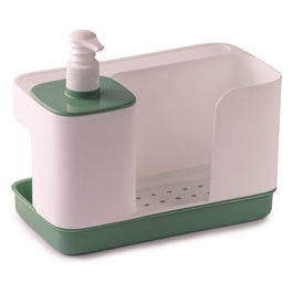Riordinello Dispenser Sapone con Porta Spugne e Guanti