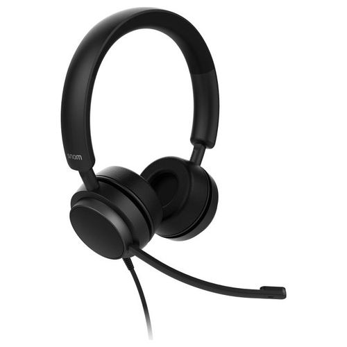 A310D Auricolare VoIP Cablato a Padiglione Microfono a Asta Audio HD Wideband per Call Center e Ufficio colore Nero