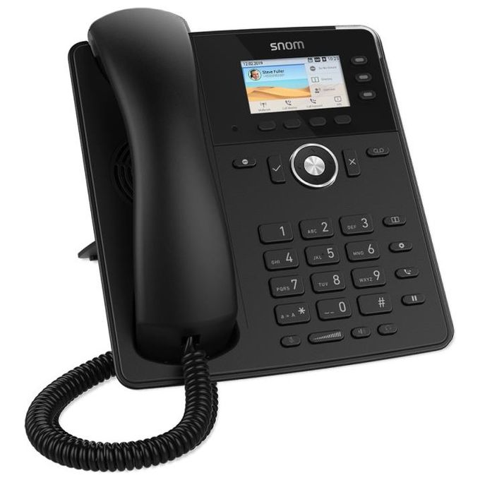 Snom D717 Nero Telefono IP con 6 Account SIP Display a Colori Porta Usb Attacco Cuffia 2 Porte Gigabit LAN