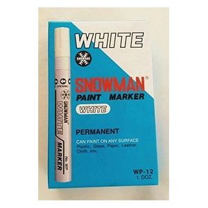Snowman Confezione 12 paintmarker perm 1.5-3 Bianco