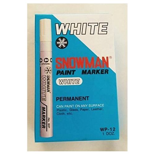 Snowman Confezione 12 paintmarker perm 1.5-3 Bianco