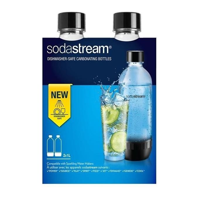 SodaStream 2 Bottiglie in Plastica 1Lt Lavabili in Lavastoviglie
