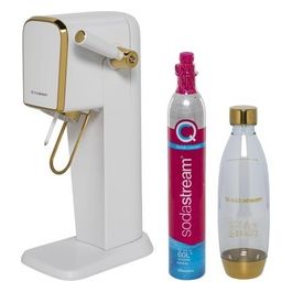 Art Gasatore d'Acqua 1 Bottiglia da 1 Litro 1 Cilindro Co2 Bianco Oro