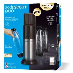 SodaStream Duo Titan Promo-Pack 2 Caraffe in Vetro 1 Litro e 1 una Bottiglia Fuse 1 Litro