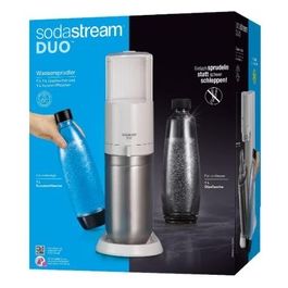 Gasatore d'Acqua Duo Bianco 1 Bottiglia di Plastica 1 Bottiglia di Vetro 1 Cilindro Co2