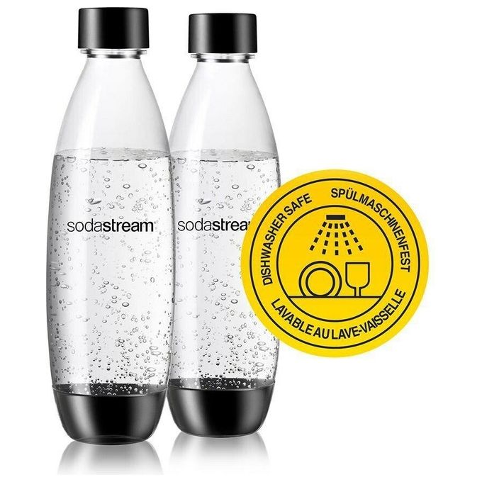 Sodastream Pack 2 Bottiglie Fuse 1 Litro Lavabili in Lavastoviglie