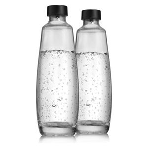 Sodastream Pack 2 Bottiglie Duo 1 Litro in Vetro Lavabili in Lavastoviglie