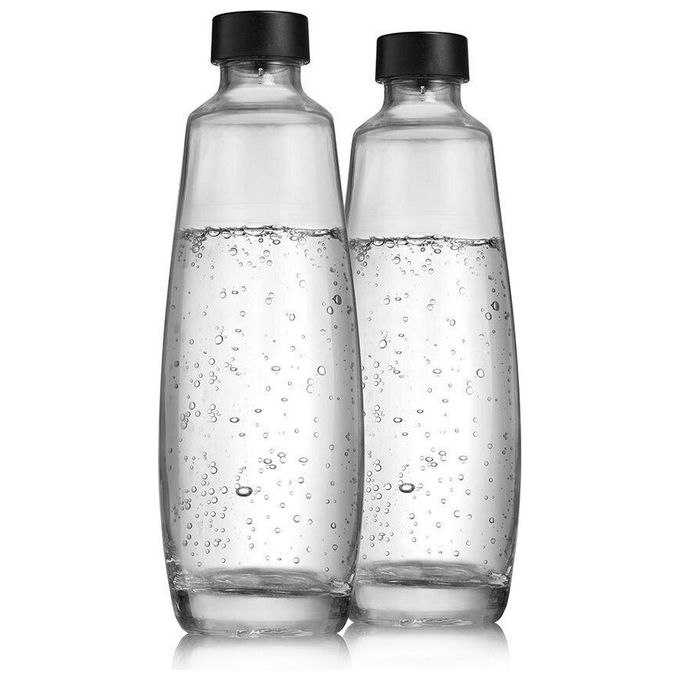 Sodastream Pack 2 Bottiglie Duo 1 Litro in Vetro Lavabili