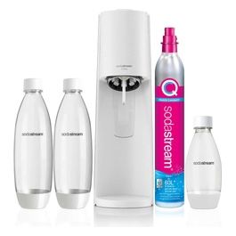 SodaStream Soda Maker Terra Megapack QC Bianco con 3 Bottiglie