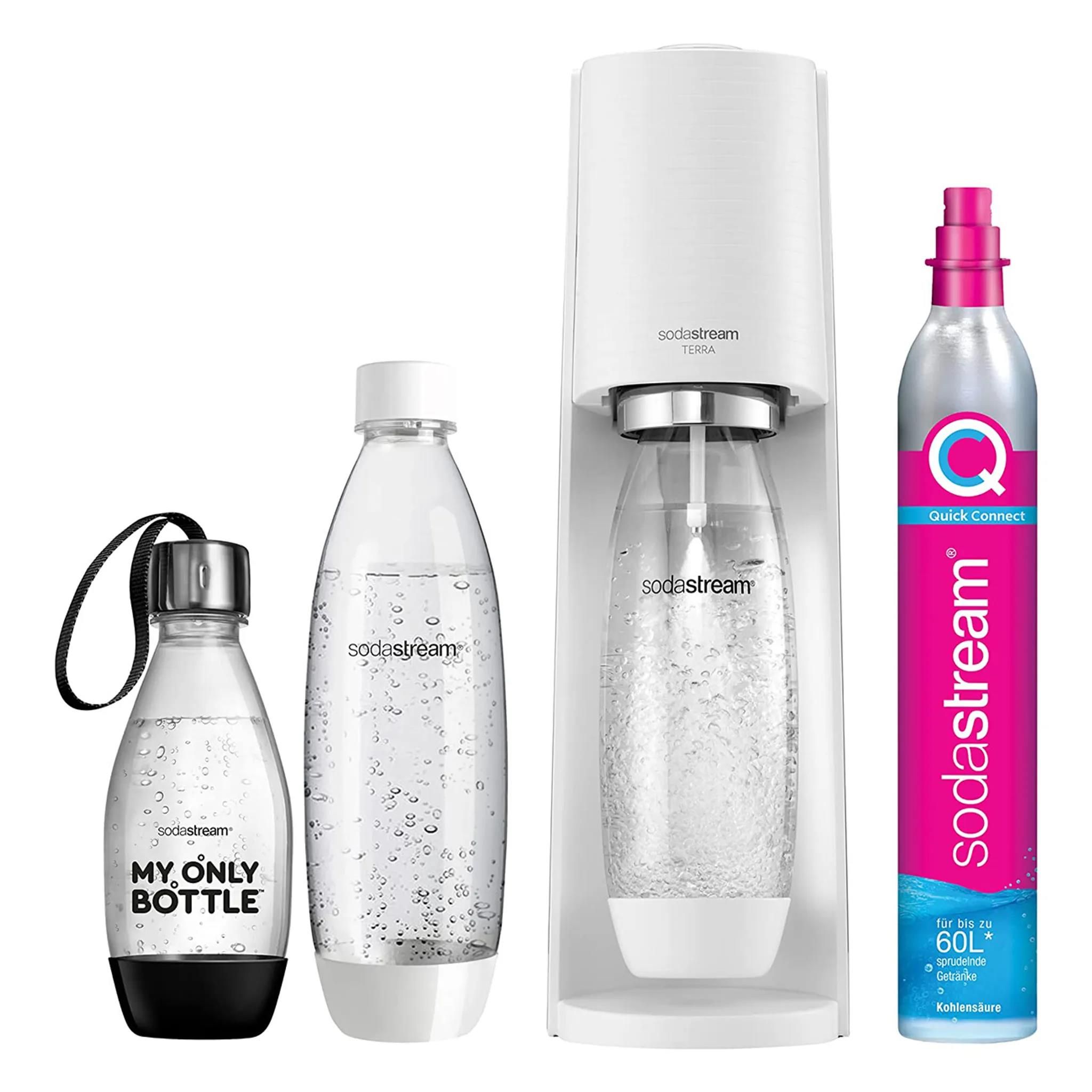 SodaStream Terra Bianco Promo Pack con 3 Bottiglie