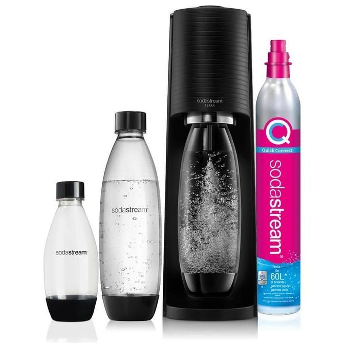 Image of Sodastream Megapack Terra Gasatore d'Acqua Nero 2 Bottiglie da 1 Litro 1 Bottiglia da 0,5 Litro 1 Cilindro Co2