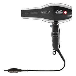 Solis Swiss Perfection 360 Ionic Pro Asciugacapelli Professionale Nero