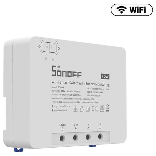 SONOFF POW R3 25A energia contatore wifi interruttore intelligente protezione da sovraccarico gamma di risparmio energetico in controllo vocale ewelink via alexa